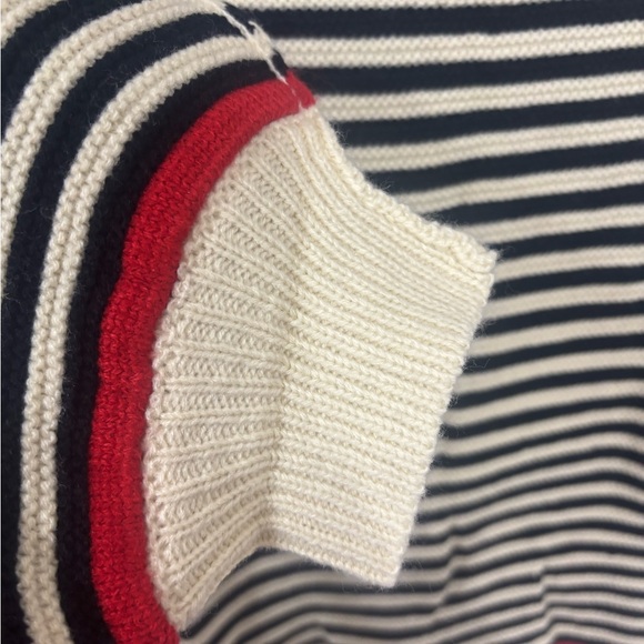 Striped Black and Cream Sweater NWOT - Picture 5 of 6